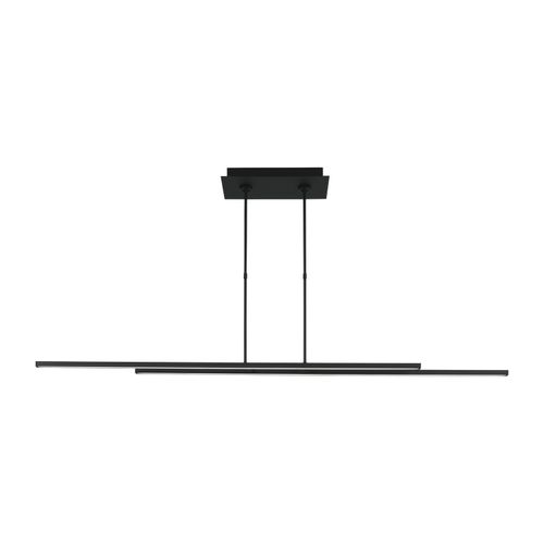 Nightshade Black LED Linear Suspension from the Stagger Collection