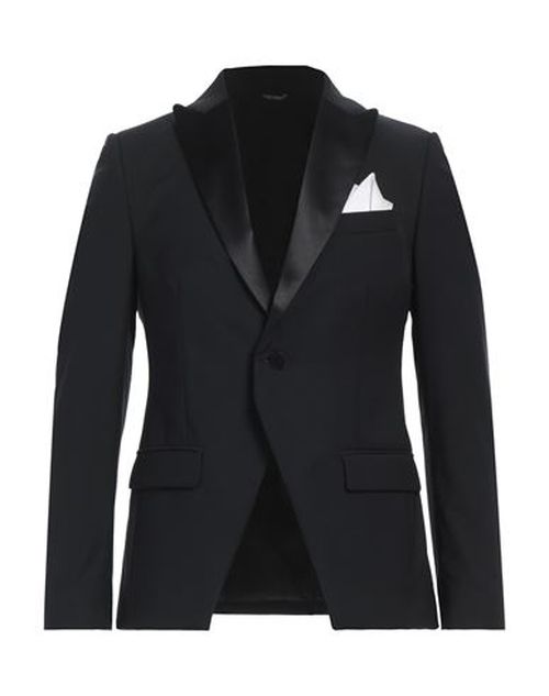 Man Blazer Black Size 38 Polyester, Viscose, Elastane