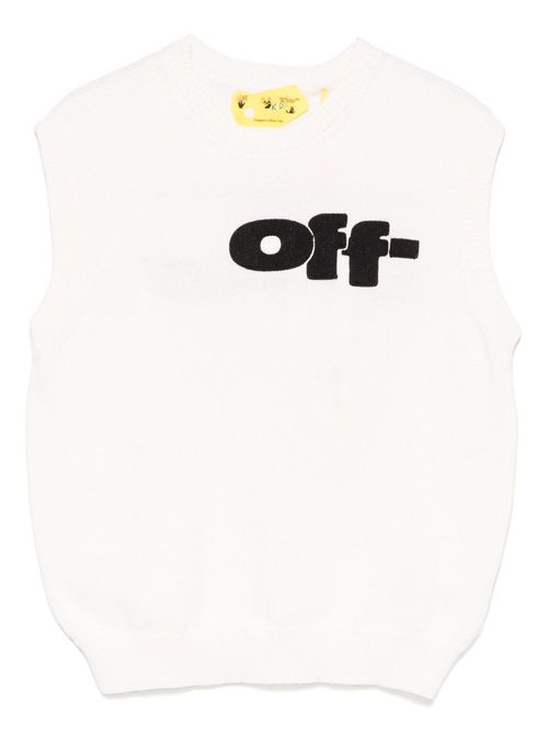 Logo-embroidered sweater - Neutrals