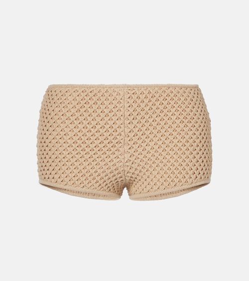 Elie Saab Crochet cotton-blend shorts