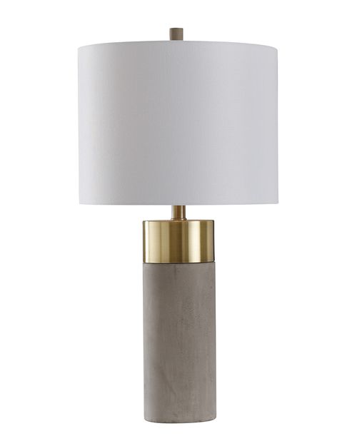 27.75in Concrete and Metal Table Lamp