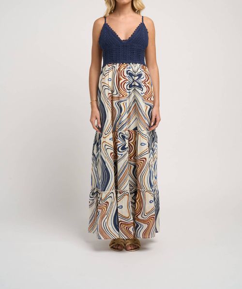 Seneiya Crochet Dress In Blue