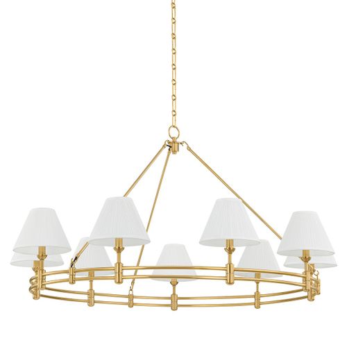 Aged Brass Chandelier from the Howard Collection