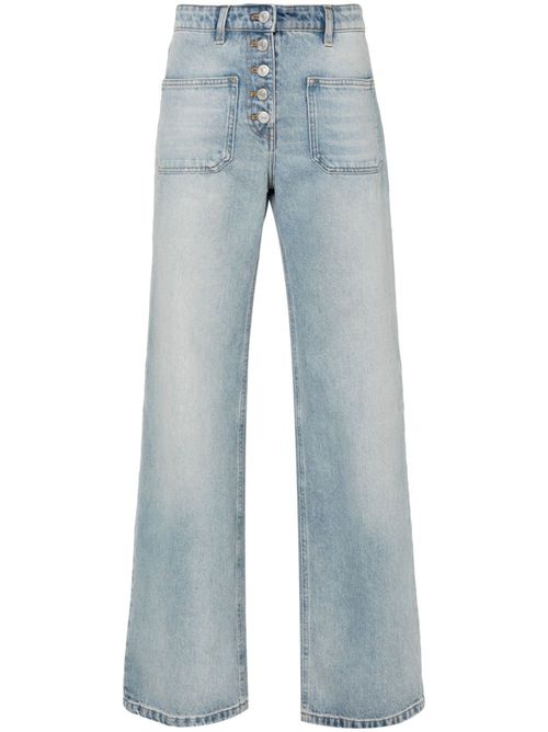 Multiflex logo-embroidered jeans - Blue