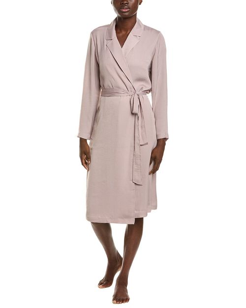 Washed Satin Notch Collar Robe