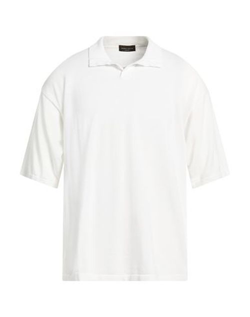 Man Sweater White Size 42 Cotton