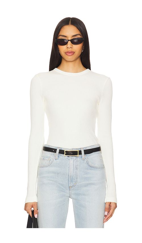 Citizens of Humanity Pilar Waffle Crewneck in Pashmina - White. XS also in