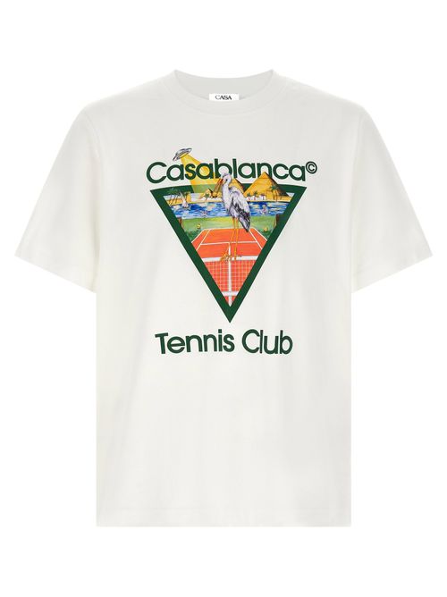 Tennis Club Graphic-Print T-Shirt — Cream