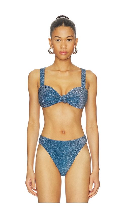 BEACH RIOT Sophia Bikini Top in Blue. - S also in XS, M