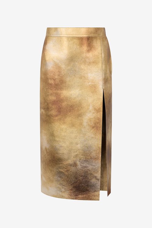 Texture Skirt With Slit