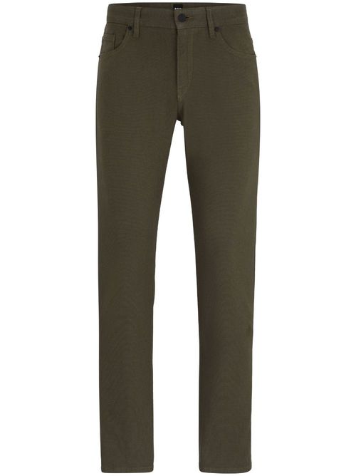 Slim-cut cotton jeans - Green