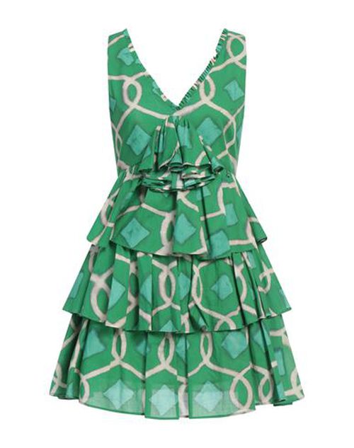 Actitude By Twinset Woman Mini dress Green Size M Cotton