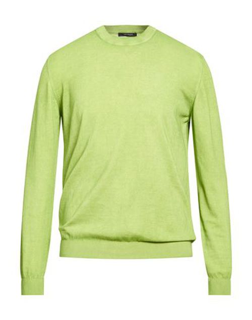 Man Sweater Lime green Size 40 Cotton