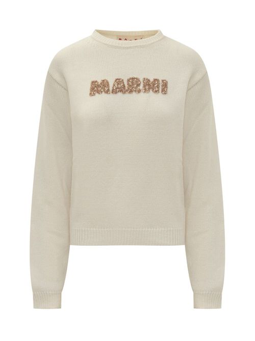 Cotton Logo Embroidered Sweater