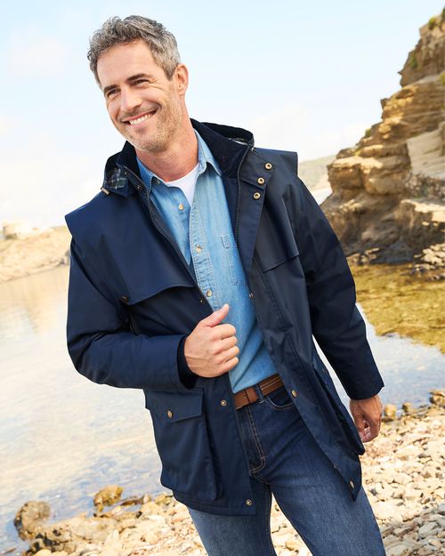 Windermere Waterproof 32" Jacket in Navy, 100% Polyester