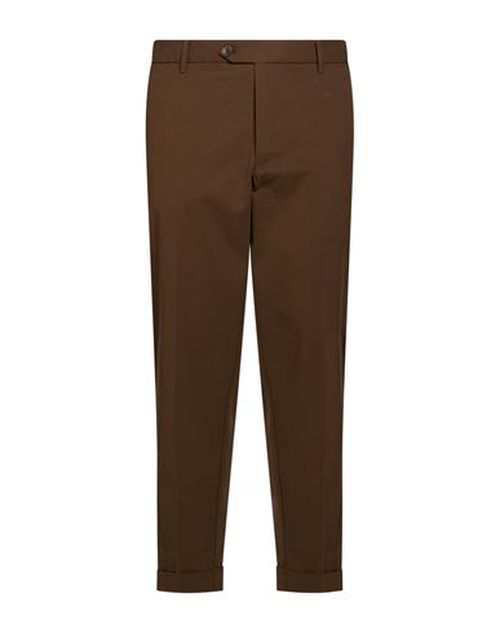 Man Pants Dark brown Size 42 Cotton, Nylon, Elastane
