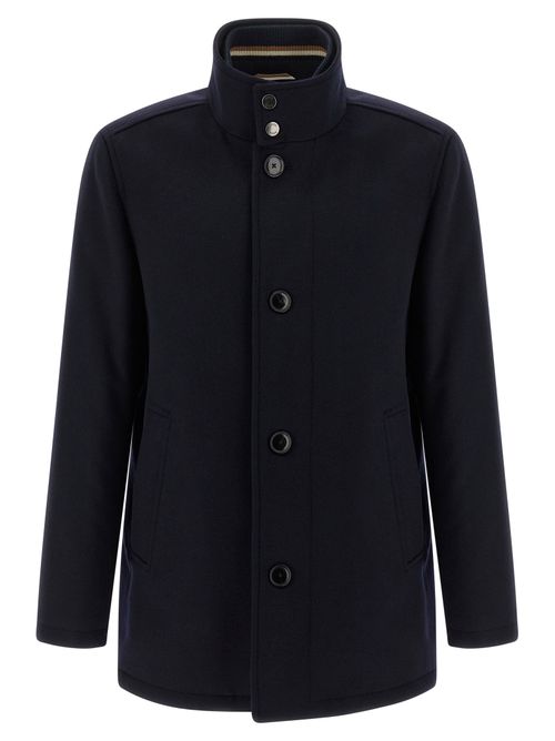 Wool and Cashmere Blend Coat — Black
