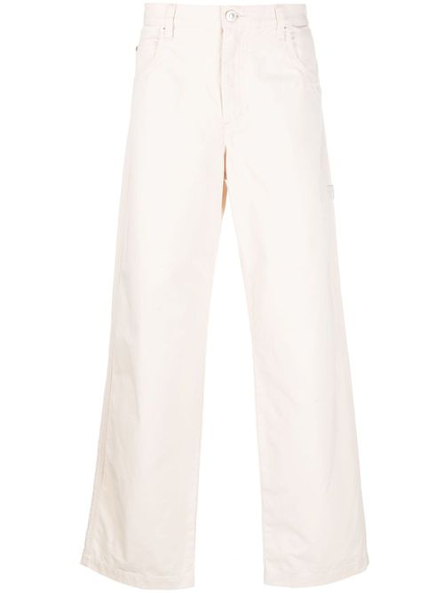 Straight-leg cotton trousers - Neutrals