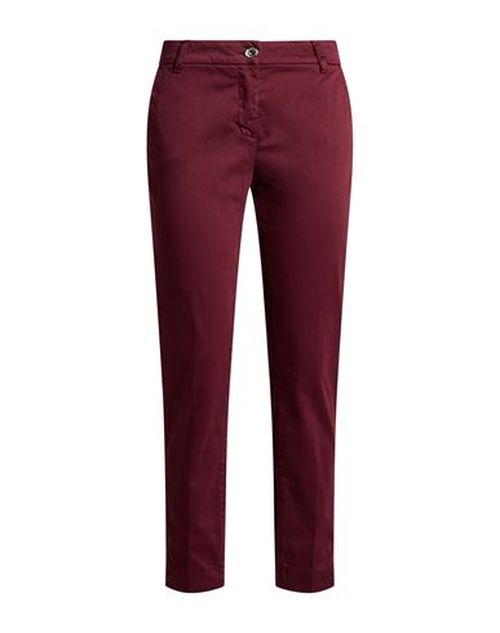 Woman Pants Burgundy Size 12 Cotton, Elastane