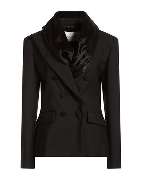 Woman Blazer Black Size 8 Virgin Wool, Viscose, Silk, Elastane