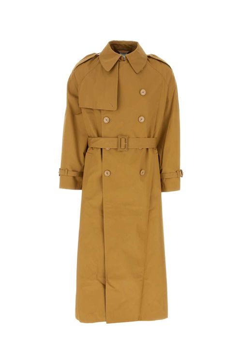 Oversized Cotton Trench Coat — Beige