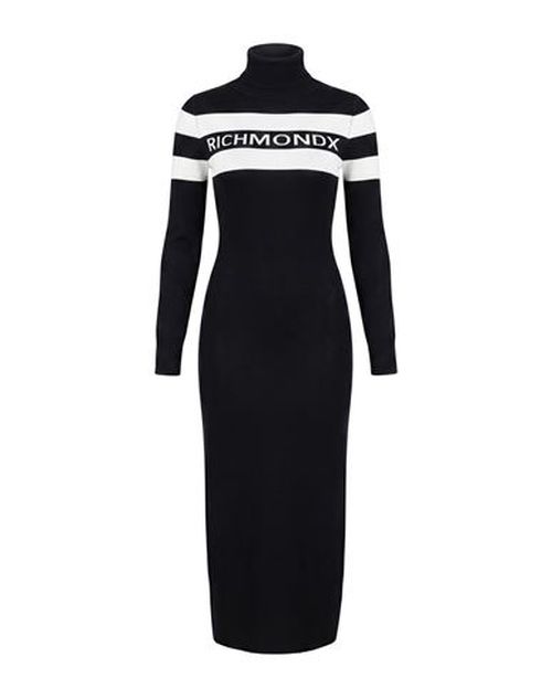 Woman Midi dress Black Size M Viscose, Nylon