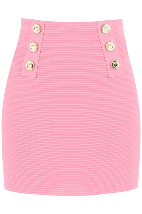 -Minigonna Cipresso Con Bottoni Love Birds-Donna