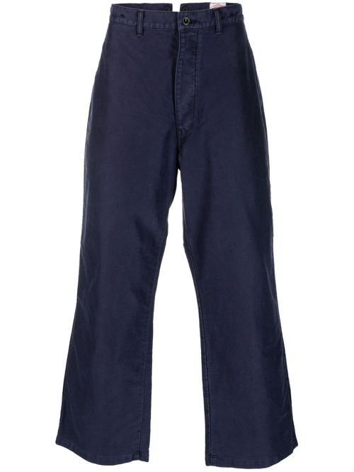 Moleskin French Work cotton pants - Blue