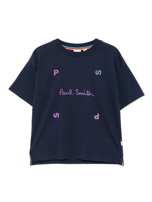 Logo-print T-shirt - Blue