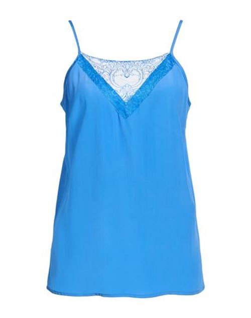 Woman Top Azure Size 6 Acetate, Silk, Viscose, Polyamide