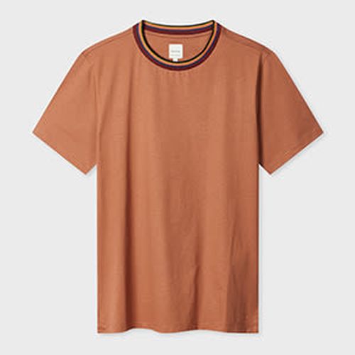 Terracotta 'Artist Stripe' Collar T-Shirt Brown