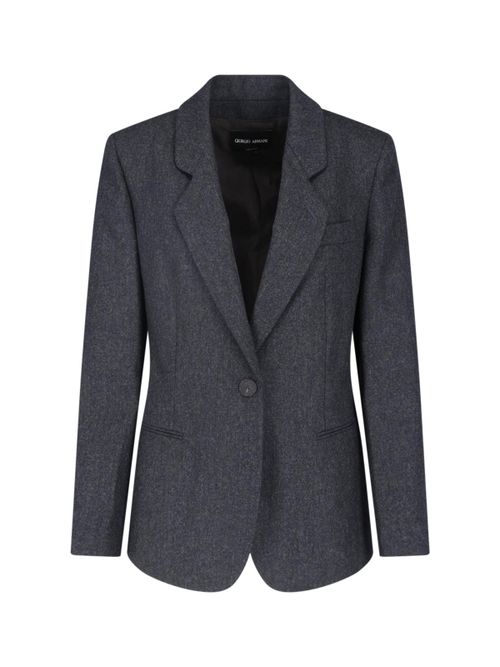 Grey Wool-Cashmere Stretch Jacket