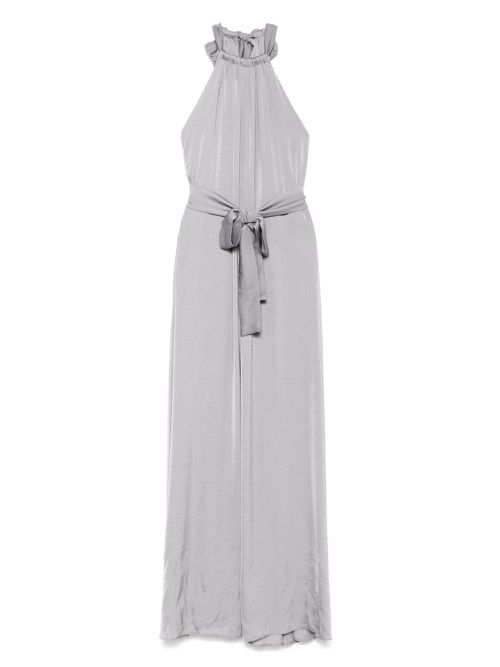 Satin maxi dress - Grey