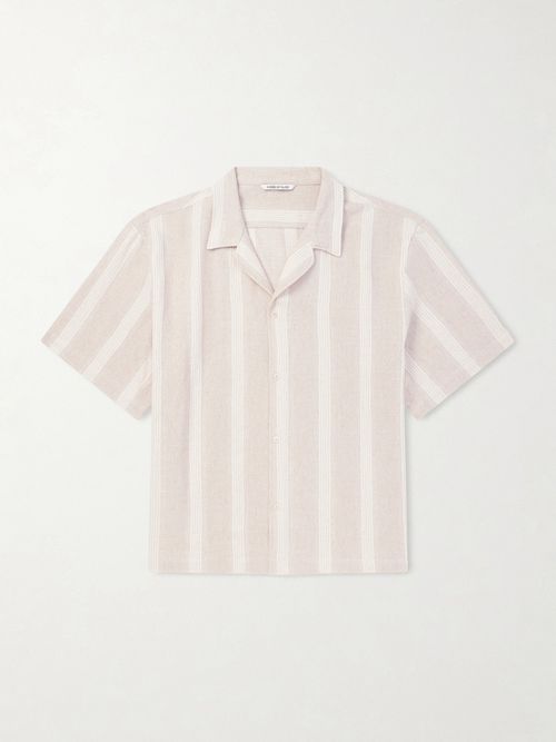 Samata Striped Cotton and Linen-Blend Shirt