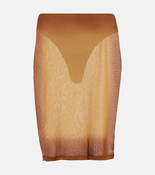 Sheer tulle midi skirt