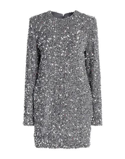 Woman Mini dress Silver Size 6 Polyester