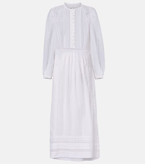 Gisela lace-trimmed cotton maxi dress