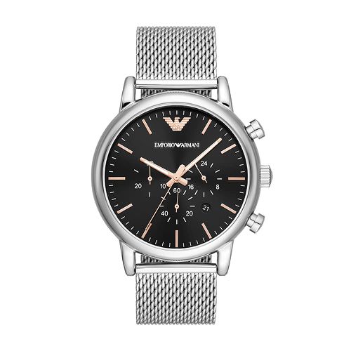 Chronograph Stainless Steel Mesh Mens Watch