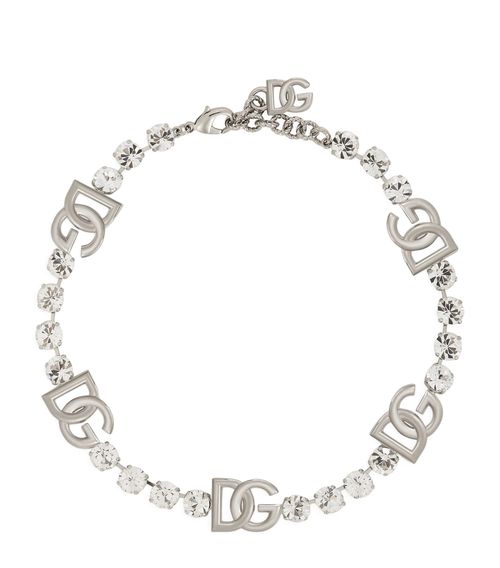 Crystal-Embellished Dg Necklace