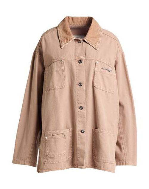 Woman Jacket Beige Size 6 Cotton