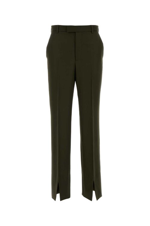 Wool Blend Trousers — Green