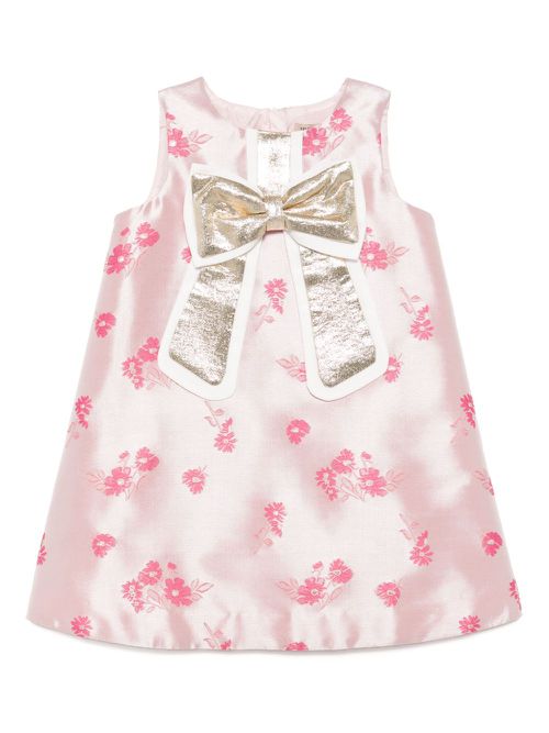 Hucklebones London Guilded bow shift dress - Pink