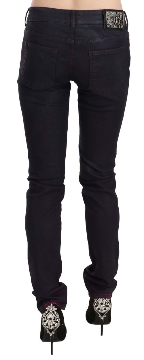 Low-Rise Skinny Denim Jeans — Black