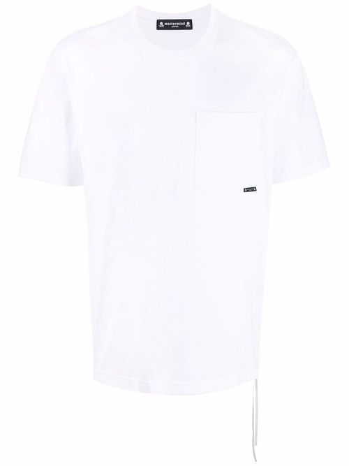 Skull print pocket T-shirt - White