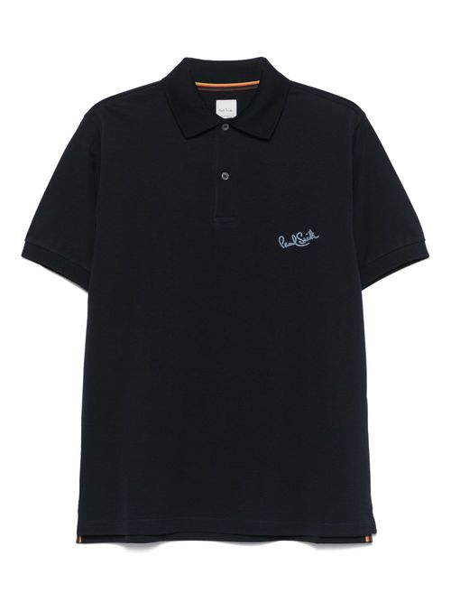 Paul Smith Signature-logo polo shirt - Blue