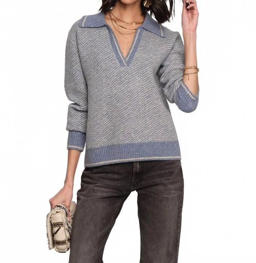 Serene Long Sleeve Sweater In Dusty Blue