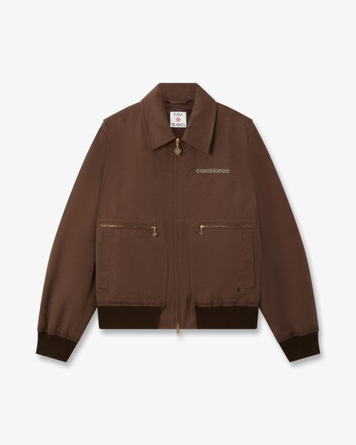 Monogram Cotton Blouson Shirt Jacket