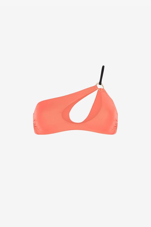 Cut-out One-shoulder Bikini Top