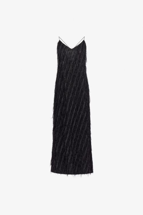Midi Dress With Fringe