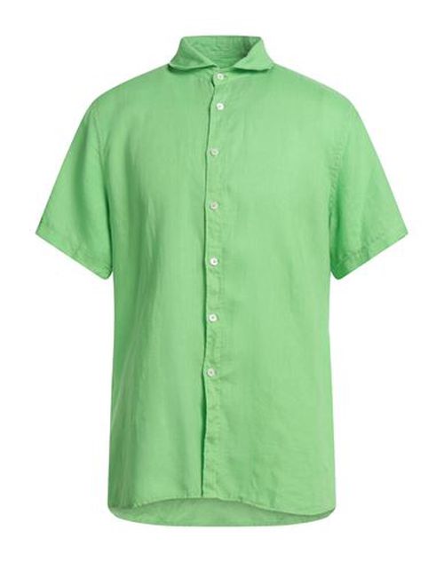 Man Shirt Lime green Size L Linen